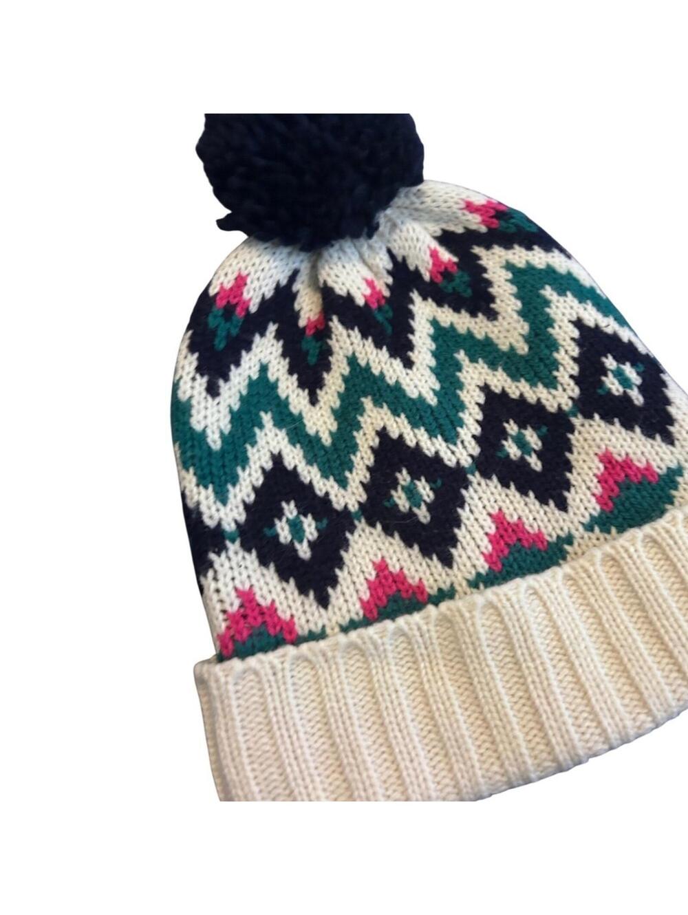 :) Old Navy Winter Beanie Knit Hat Pom Pom Fair Isle Design One Size [COPY]
